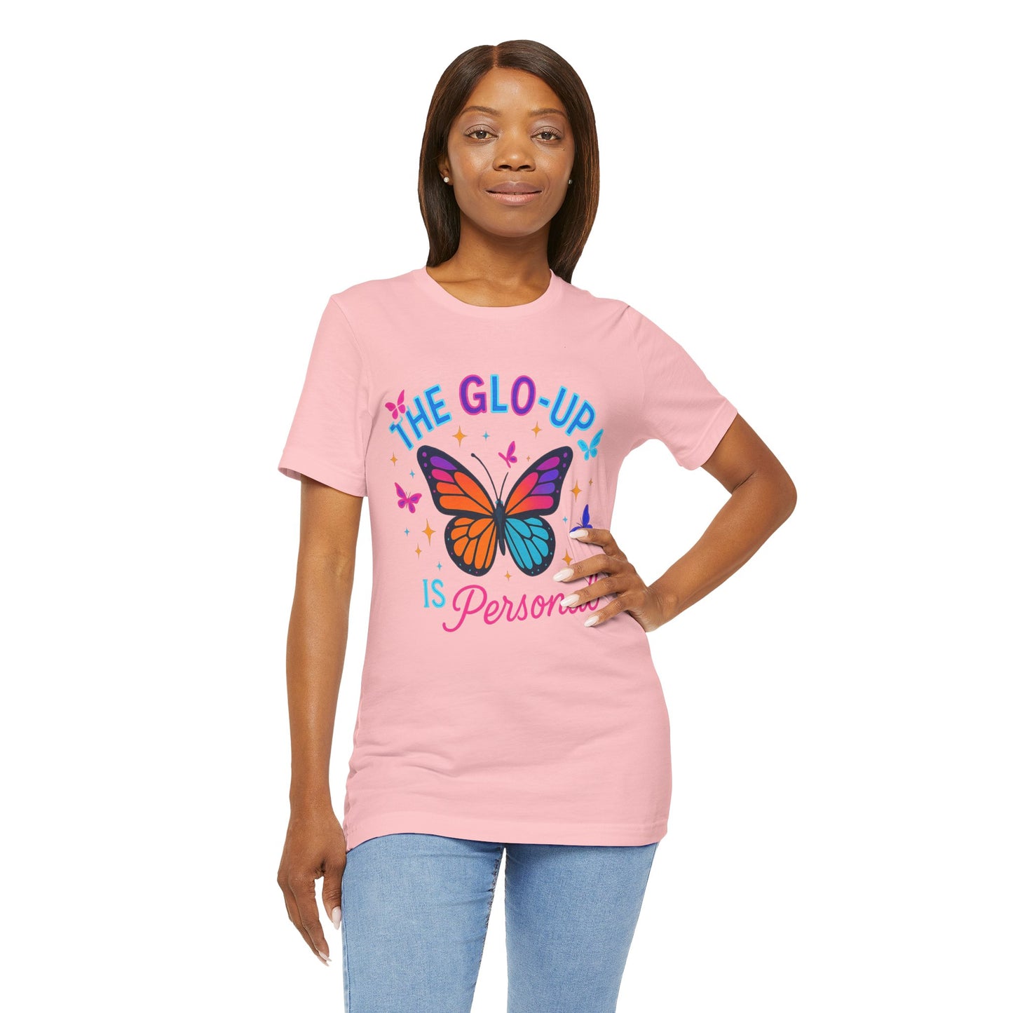 Glo-Up Is Personal Butterfly T-Shirt – Motivational Graphic Tee, Self Growth Shirt