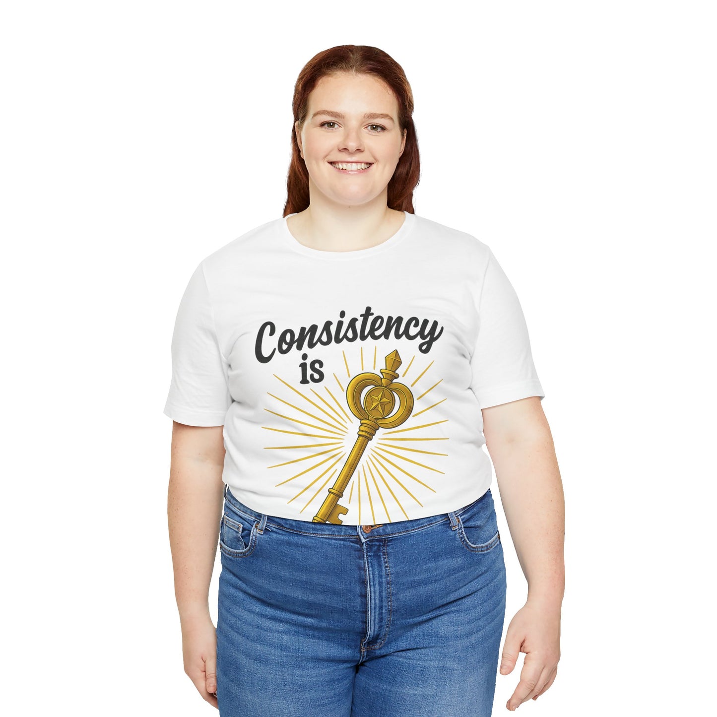 Unisex Inspirational Tee - Consistency is Key, Motivational T-Shirt, Goals Shirt, Gift for Students, Encouragement Apparel