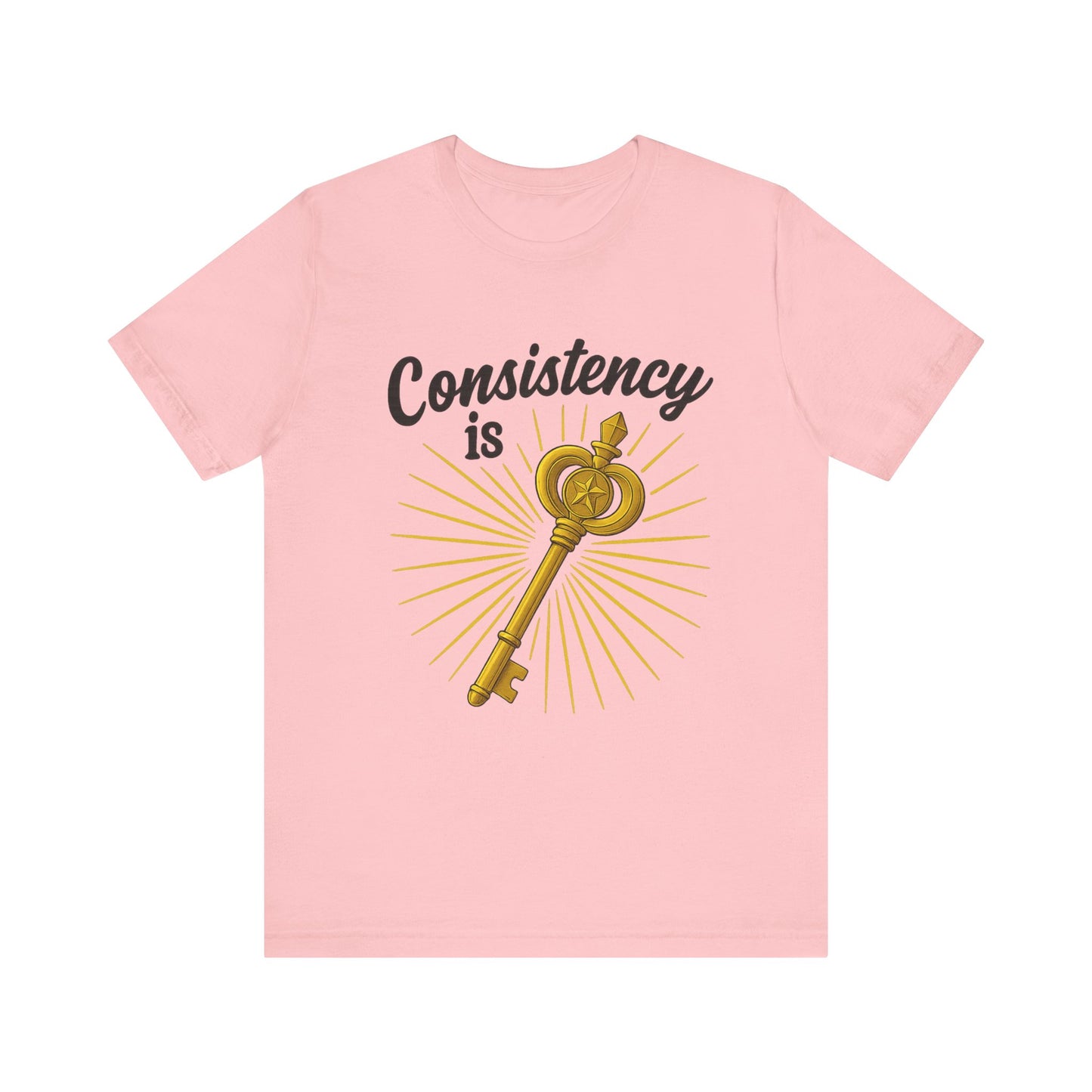 Unisex Inspirational Tee - Consistency is Key, Motivational T-Shirt, Goals Shirt, Gift for Students, Encouragement Apparel
