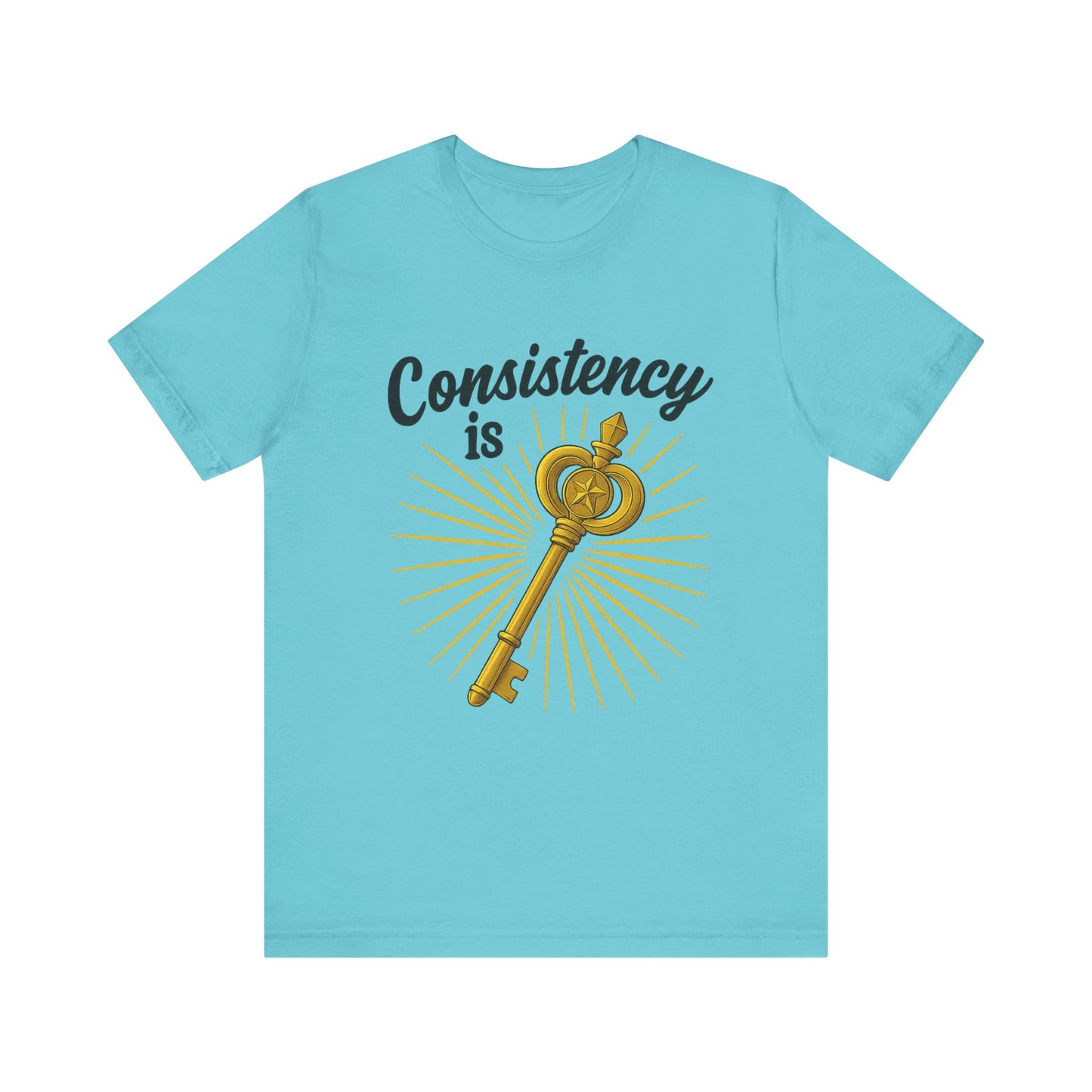 Unisex Inspirational Tee - Consistency is Key, Motivational T-Shirt, Goals Shirt, Gift for Students, Encouragement Apparel