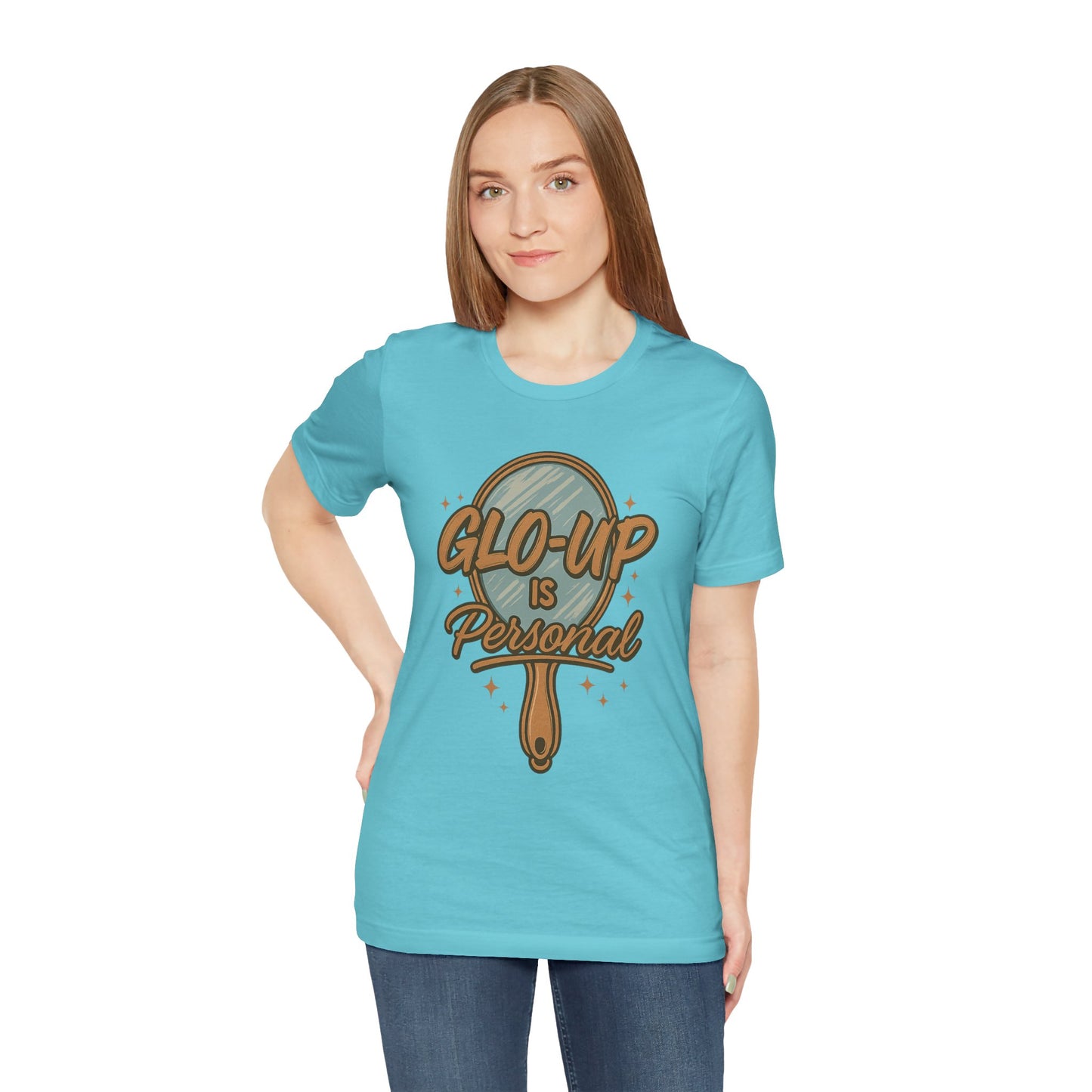 Glo-Up is Personal Tee, Unisex Jersey Short Sleeve T-Shirt, Inspirational Gift, Self-Love Apparel, Casual Wear, Motivational Top
