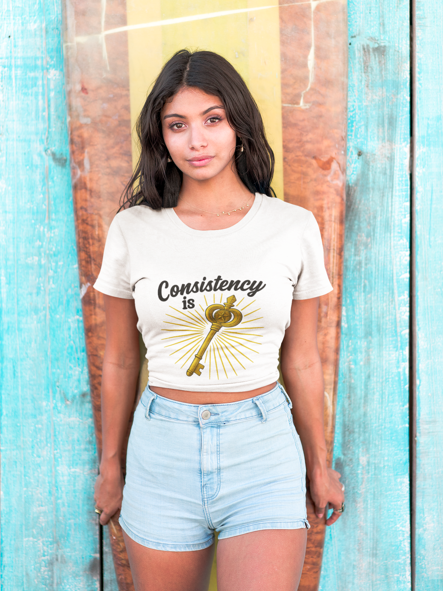 Unisex Inspirational Tee - Consistency is Key, Motivational T-Shirt, Goals Shirt, Gift for Students, Encouragement Apparel