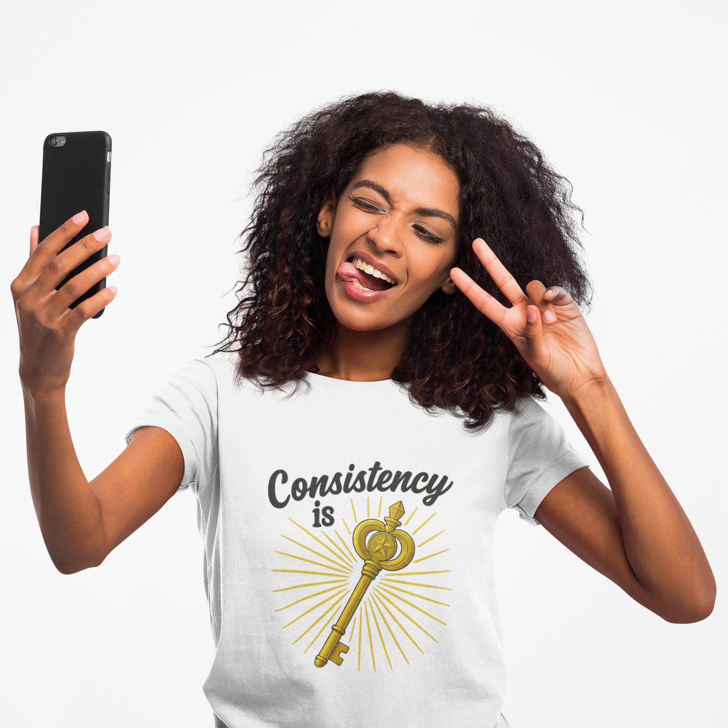 Unisex Inspirational Tee - Consistency is Key, Motivational T-Shirt, Goals Shirt, Gift for Students, Encouragement Apparel