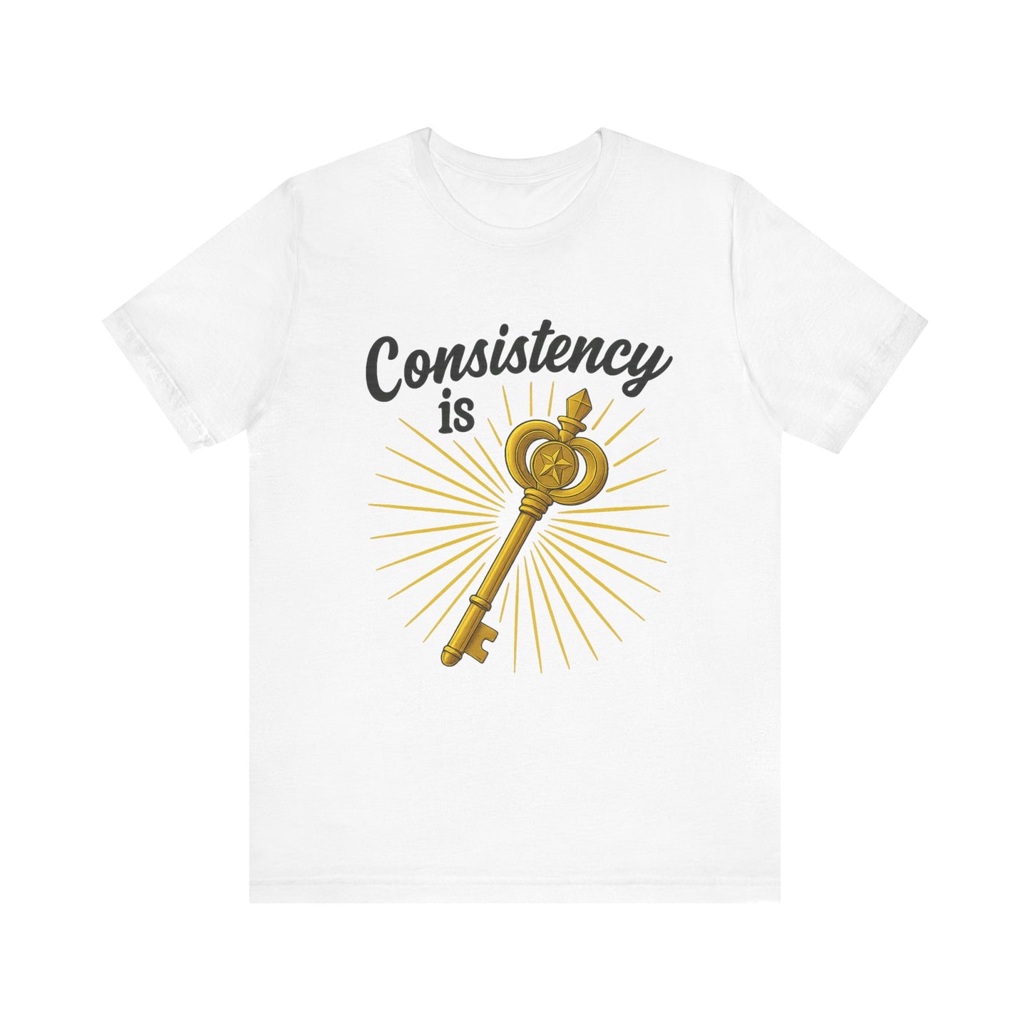 Unisex Inspirational Tee - Consistency is Key, Motivational T-Shirt, Goals Shirt, Gift for Students, Encouragement Apparel